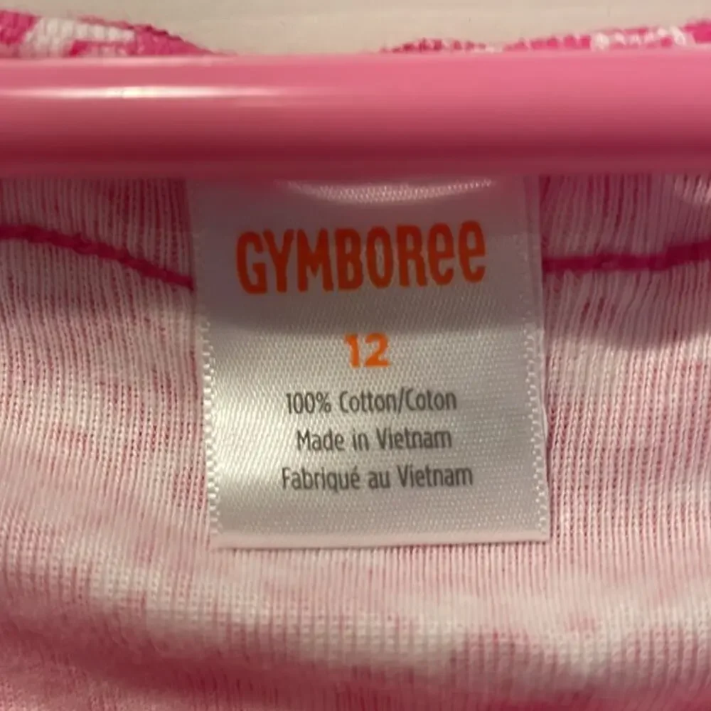 Gymboree girls Pink size 12 Tank top ruffle neckline New With Tags